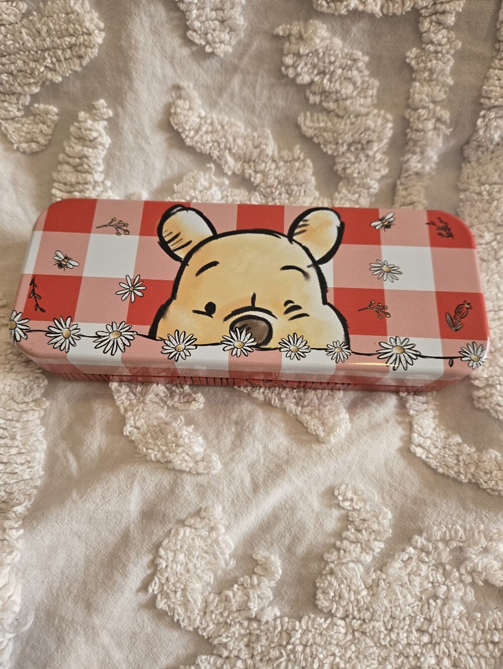 Disney Winnie the Pooh Multicolor Checker Pencil Case Storage Organization